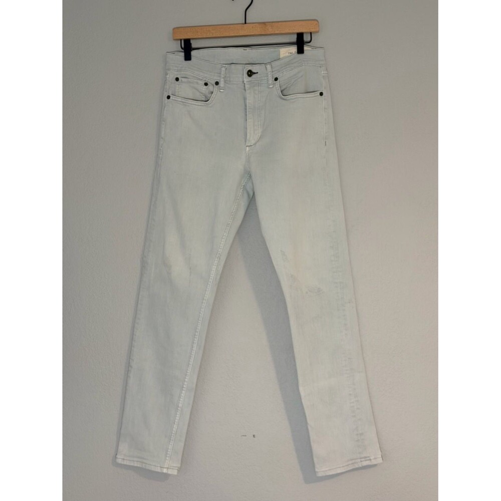 rag & bone Men’s Slim Jeans — Pale Washed Blue